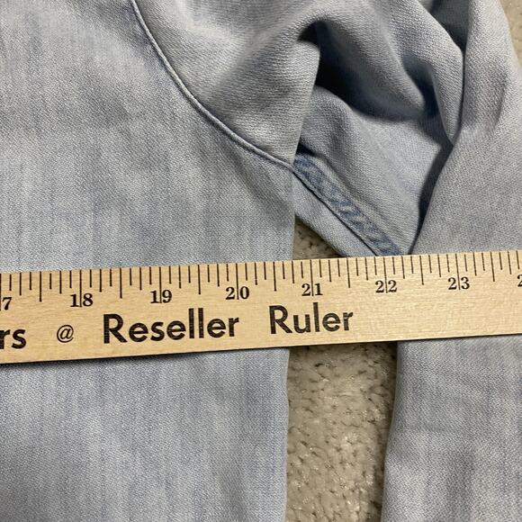 Frank & Eileen Mary Shirtdress Womens XS Light Blue Chambray Denim Button Front - Picture 6 of 8